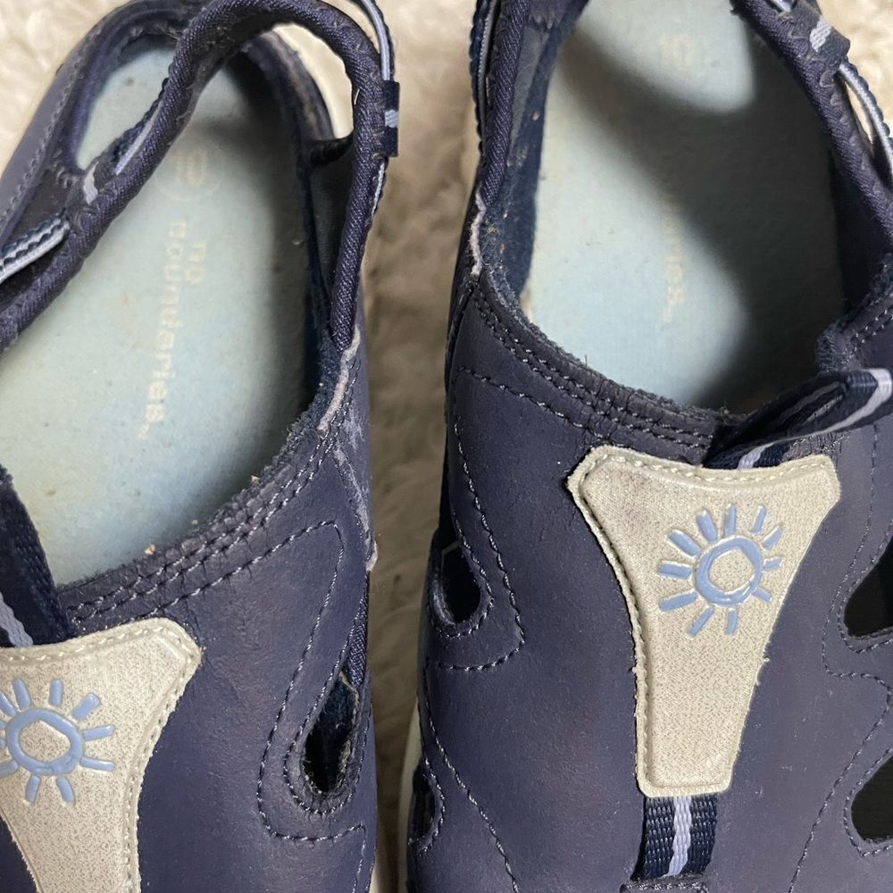 No Boundaries leather Navy Blue tracker sandals size 10 - Picture 9 of 11
